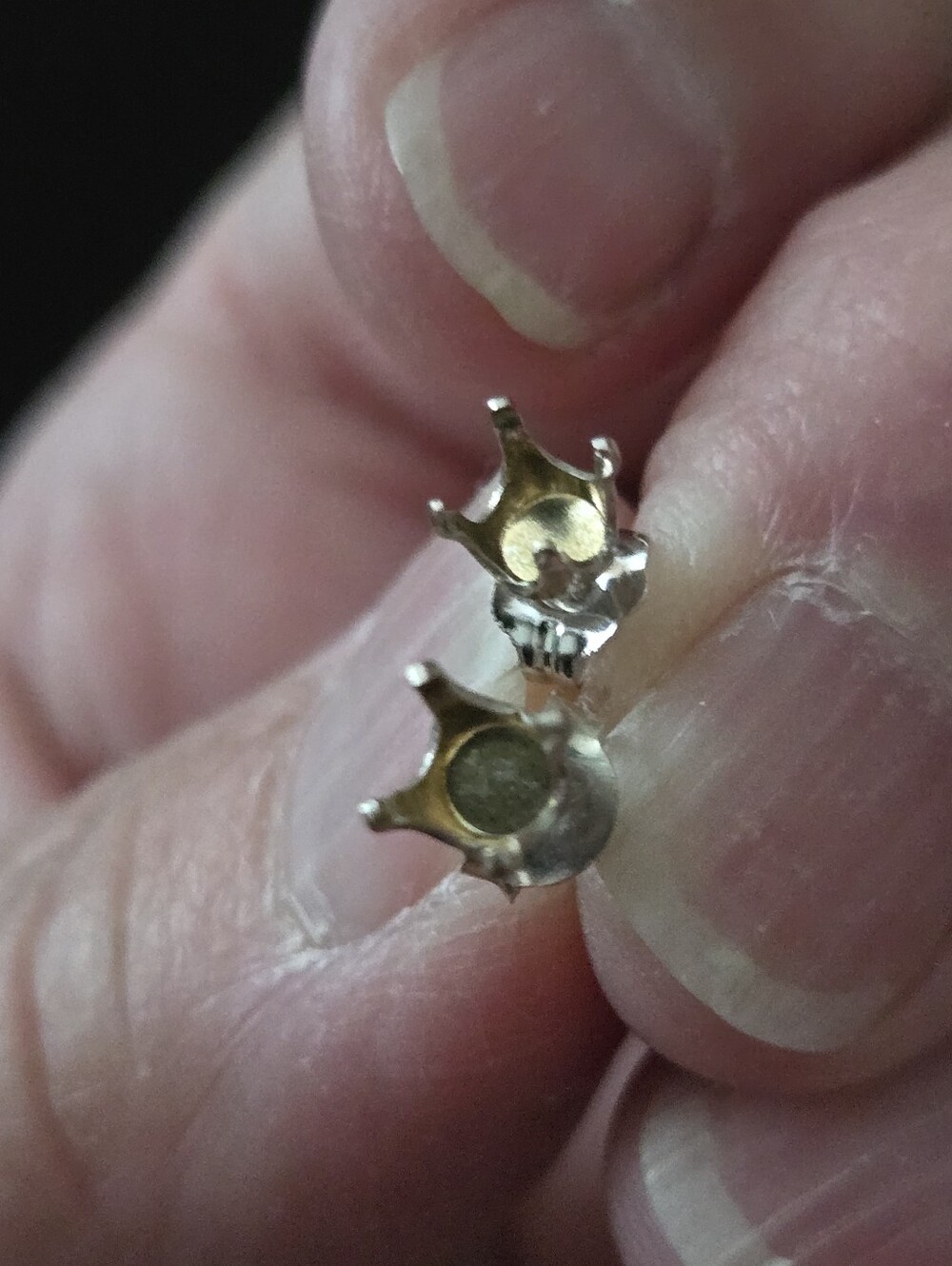 Crown Setting 925 Stud Earrings Blanks